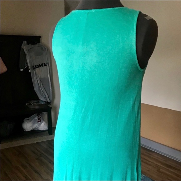 Umgee hi-low tank dress with lace trim - Picture 4 of 4